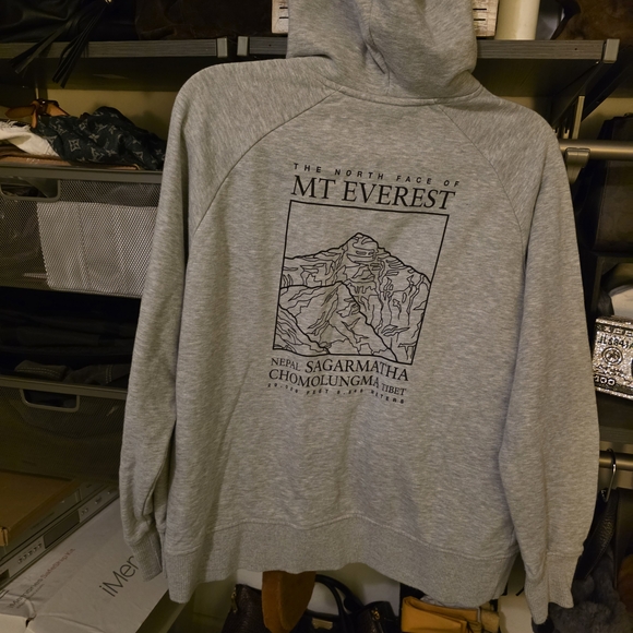 The North Face Light Gray Men's Hoodie - Picture 2 of 3